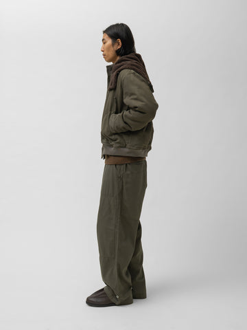 A.PRESSE Military Double Knee Trousers Olive, Pants