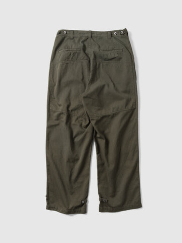 A.PRESSE Military Double Knee Trousers Olive, Pants