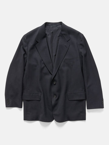 A.PRESSE Slub Wool Jacket Navy, Jackets