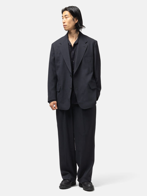 A.PRESSE Slub Wool Jacket Navy, Jackets