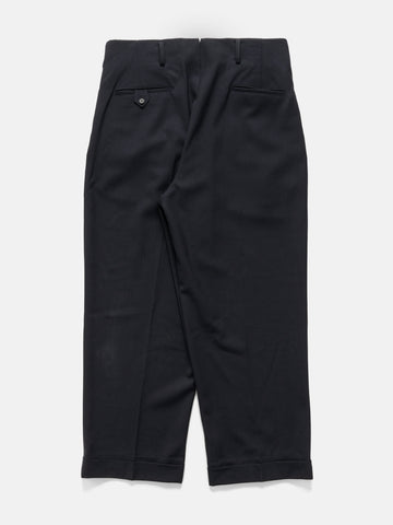A.PRESSE Slub Wool Tapered Trousers Navy, 
