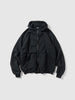 A.PRESSE Vintage Attached Hood Zip Parka Black, Hoodies