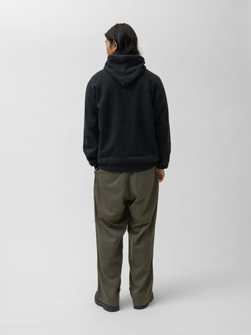 A.PRESSE Vintage Attached Hood Zip Parka Black, Hoodies