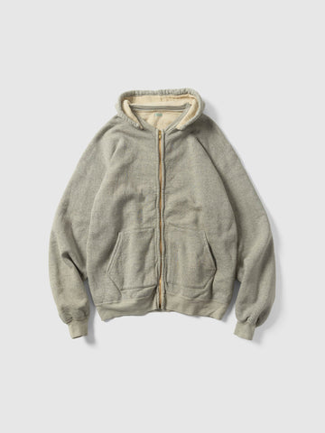 A.PRESSE Vintage Attached Hood Zip Parka Gray, Hoodies