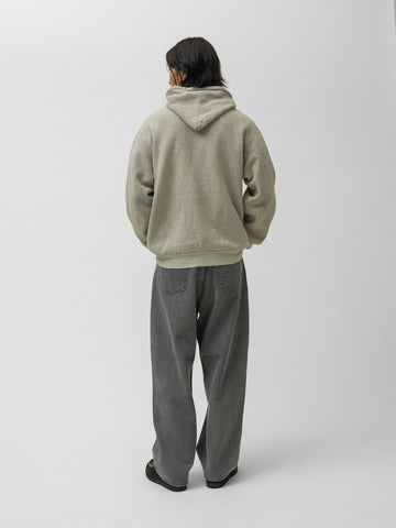 A.PRESSE Vintage Attached Hood Zip Parka Gray, Hoodies