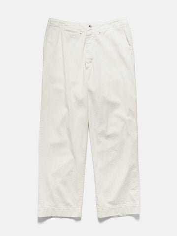 A.PRESSE Vintage Chino Trousers Natural, Pants