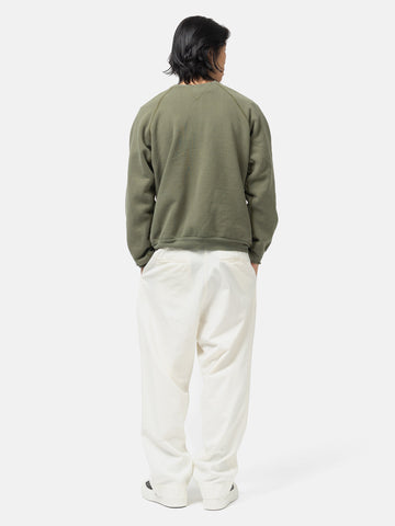 A.PRESSE Vintage Double V Sweatshirt Olive, Sweatshirts