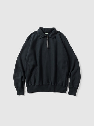 A.PRESSE Vintage Half Zip Sweatshirt Black, Sweatshirts