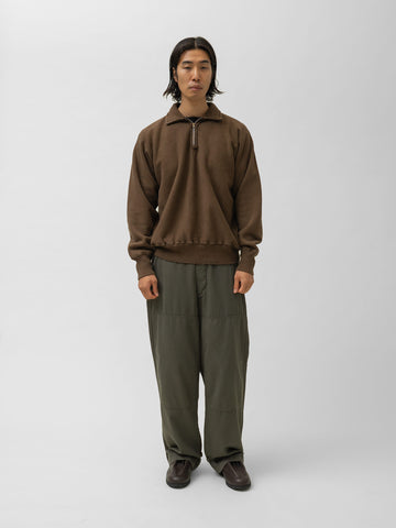 A.PRESSE Vintage Half Zip Sweatshirt Brown, Sweatshirts