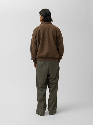 A.PRESSE Vintage Half Zip Sweatshirt Brown, Sweatshirts