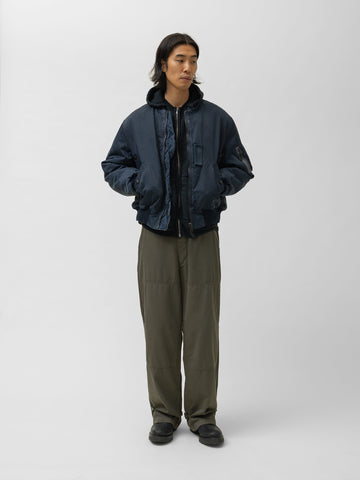 A.PRESSE Vintage Silk B-15C Flight Jacket Navy/Gray, Jackets
