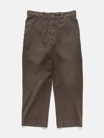 A.PRESSE Vintage Twill Work Pants Brown, Pants