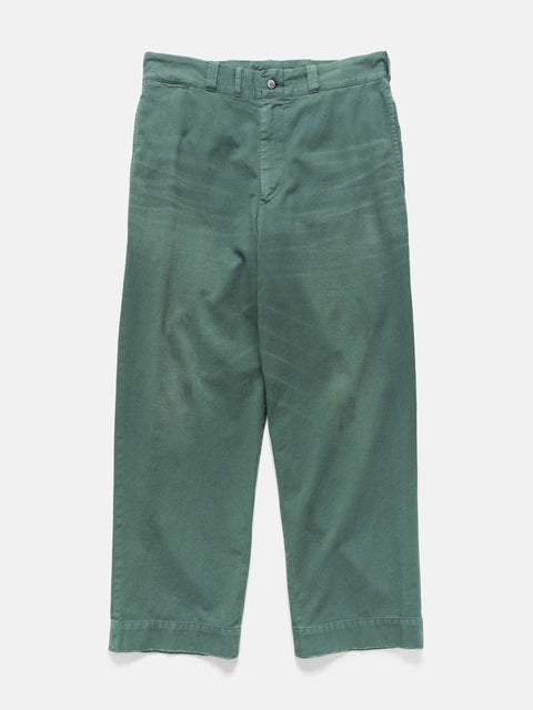 A.PRESSE Vintage Twill Work Pants Green, Pants