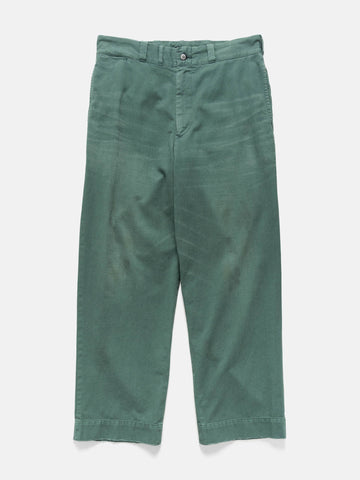 A.PRESSE Vintage Twill Work Pants Green, Pants
