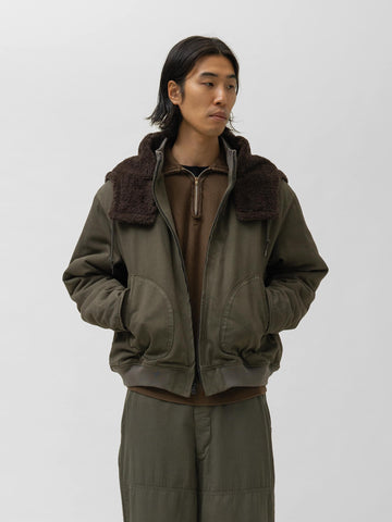 A.PRESSE Vintage WW2 US Navy Deck Hooded Jacket Olive, Jackets