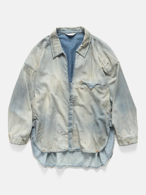 ANCELLM Aging Denim Long Shirt Indigo, Shirts