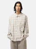 ANCELLM Aging Rayon Check Shirt Beige, Shirts