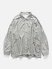ANCELLM Aging Rayon Check Shirt Blue, Shirts