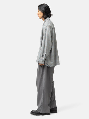 ANCELLM Belted Wool Slacks Gray, Pants