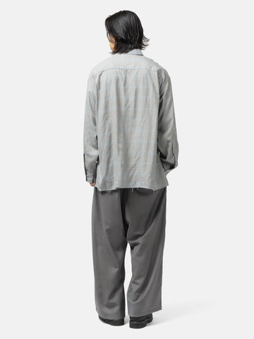 ANCELLM Belted Wool Slacks Gray, Pants