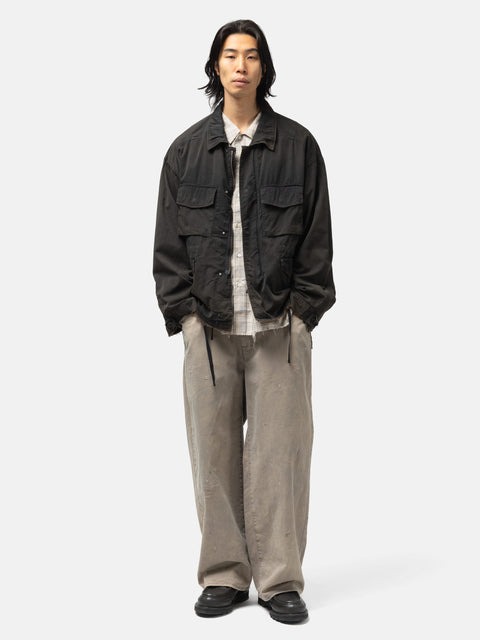 ANCELLM Chino Wide Slacks Ash, Pants