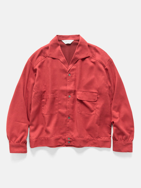 ANCELLM Vegan Suede Open Collar Red, Jackets