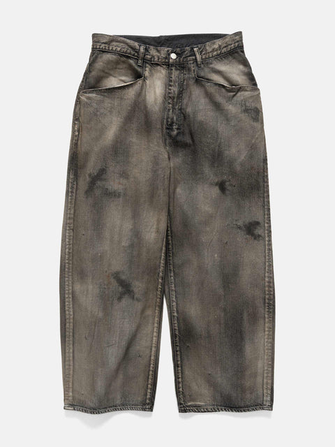 ANCELLM #6 Denim Wide Slacks B Black, Jeans