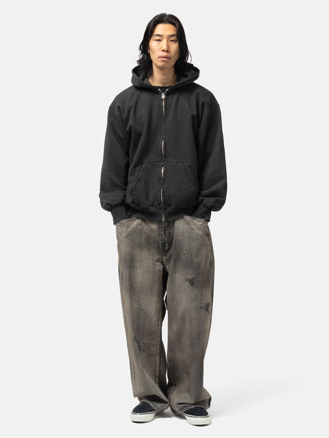 ANCELLM #6 Denim Wide Slacks B Black, Jeans