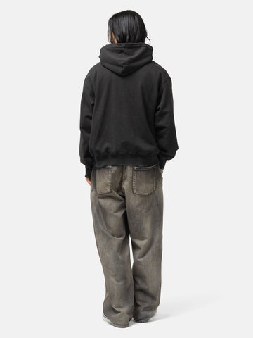 ANCELLM #6 Denim Wide Slacks B Black, Jeans