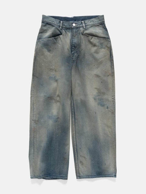 ANCELLM #6 Denim Wide Slacks B Indigo, Jeans