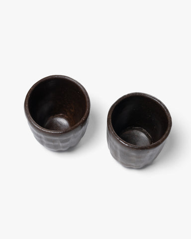 Apapacho Cortado Cup (Pair) Clay & Beeswax Brown, Home Goods