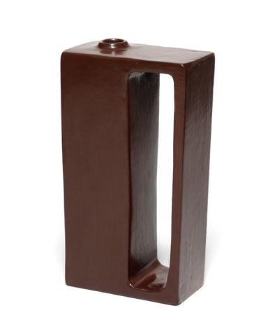 Apapacho Linear Vase Clay & Beeswax Brown, Home Goods