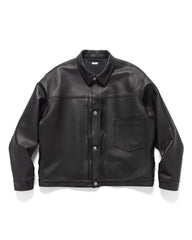 A.PRESSE 1st Type Leather Jacket Black, Outerwear