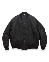 A.PRESSE Vintage Silk Flight Jacket Black, Outerwear