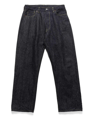 A.PRESSE Washed Denim Wide Pants Indigo #1, Bottoms