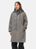 ATON Balmacaan Coat Linen Wool Twill Check, Coats