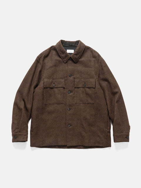 ATON CPO Jacket Alpaca Hound Tooth Brown, Jackets