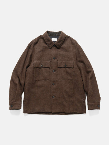 ATON CPO Jacket Alpaca Hound Tooth Brown, Jackets