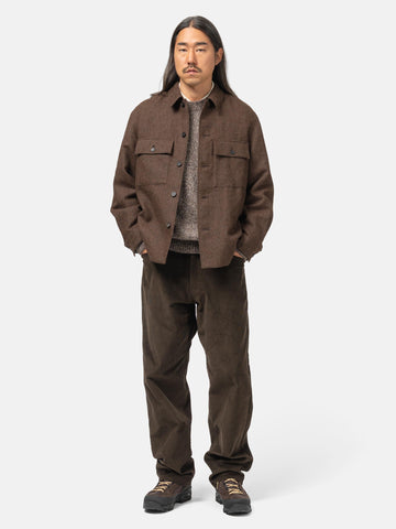 ATON CPO Jacket Alpaca Hound Tooth Brown, Jackets
