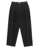 ATON Cotton Voile Satin Wide Easy Pants Black, Bottoms