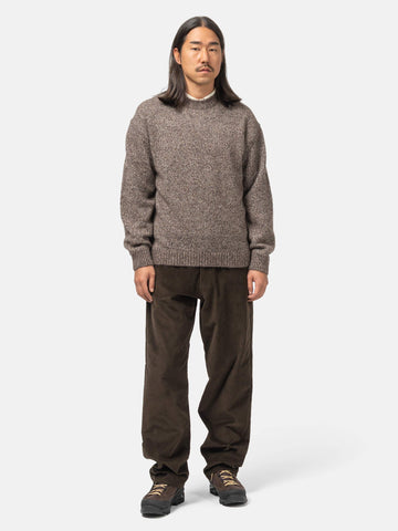 ATON Crewneck Sweater Alpaca Wool Mohair Brown, Sweaters