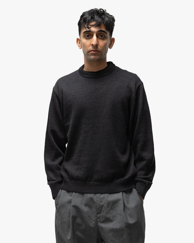 ATON Crewneck Sweater Charcoal Grey, Sweaters