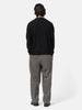 ATON Loose Fit Pants Linen Wool Twill Charcoal Moku, Trousers