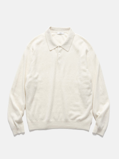 ATON Polo Sweater Baby Cashmere Off White, Sweaters