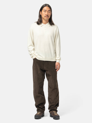 ATON Polo Sweater Baby Cashmere Off White, Sweaters