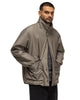 ATON Silk Coating Padded Stand Coach Jacket Gray, Outerwear