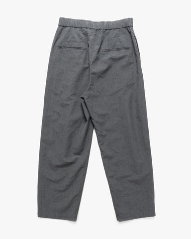 ATON Tropical Wool Wide Easy Pants Charcoal Grey, Bottoms