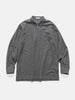 ATON Zip-Up Shirt Twist Wool Washer Charcoal Moku, Shirts