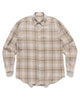 AURALEE Airy Wool Check Shirt Yellow Gray Check, Shirts