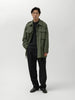 AURALEE Brushed Silk Linen Satin Padded Military Blouson Olive, Coats
